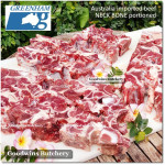 Beef bone NECK BONES UNTRIMMED Australia GREENHAM frozen BULK +/- 20kg/carton (price/kg)